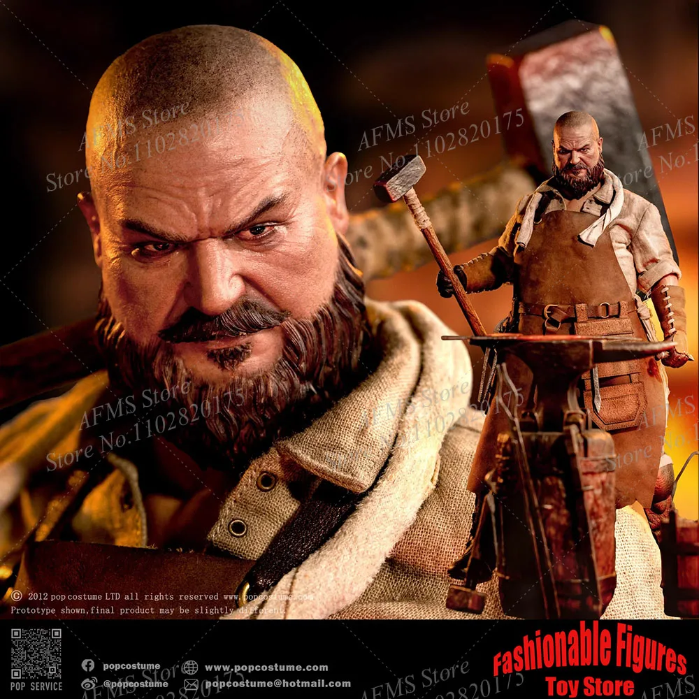 POP COSTUME EE02 1/6 Men Soldier The Blacksmith Of The Middle Ages The Evolution Of Europe Full Set 12inch Action Figure Model