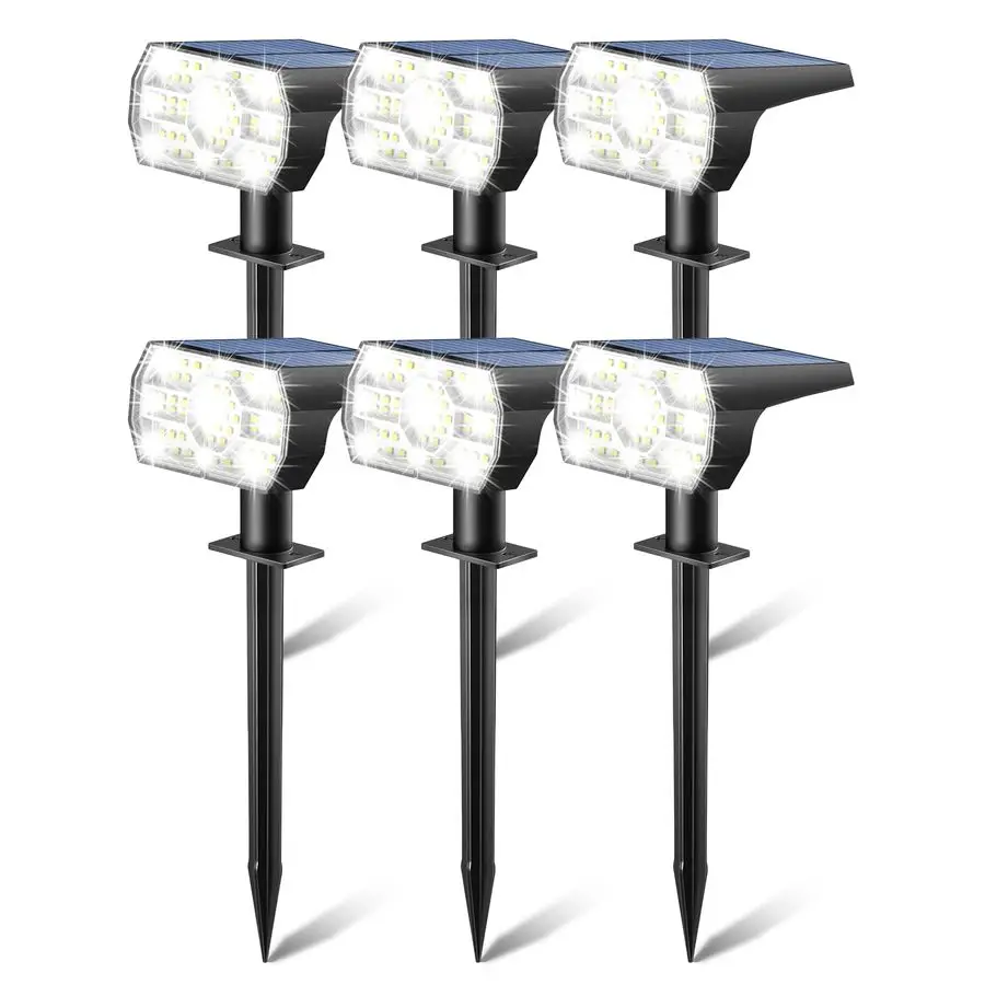 

Solar Lights Outdoor Waterproof IP68, 3 Lighting Models Solar Powered Spot Lights Outdoor, 56LED Solar Lights Dusk to Dawn for Y