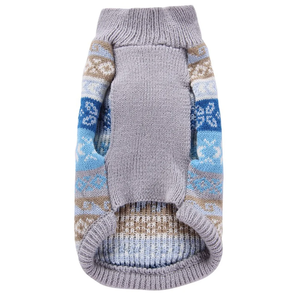 

Sweater Christmas Pet Supplies Warm Dog Clothes Winter Garment Blue Sleeveless Hoodies