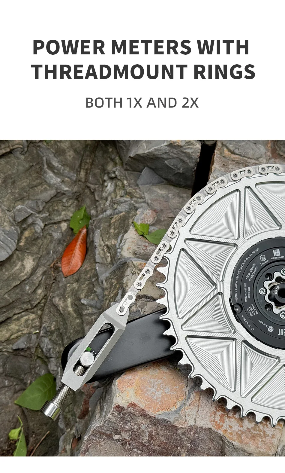 6,5 mm OFFSET XPLR Kettenblatt-Entfernungswerkzeug mit Gewindebefestigung, kompatibel mit Sram E1 Leistungsmessern 30T-62T – Detail 2