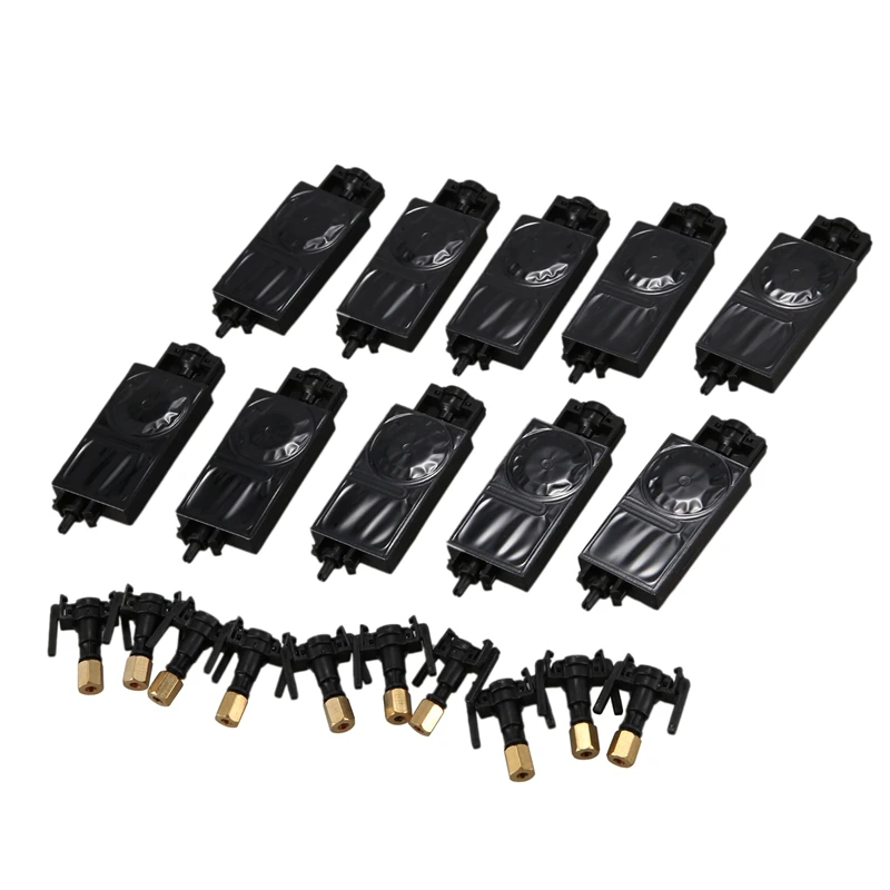 

AA01-10PCS DX5 УФ-демпфер чернил для Mimaki JV33 JV5 CJV150 для Epson TX800 Eco Solvent Ploter Принтер Чернильный самосвал с разъемом