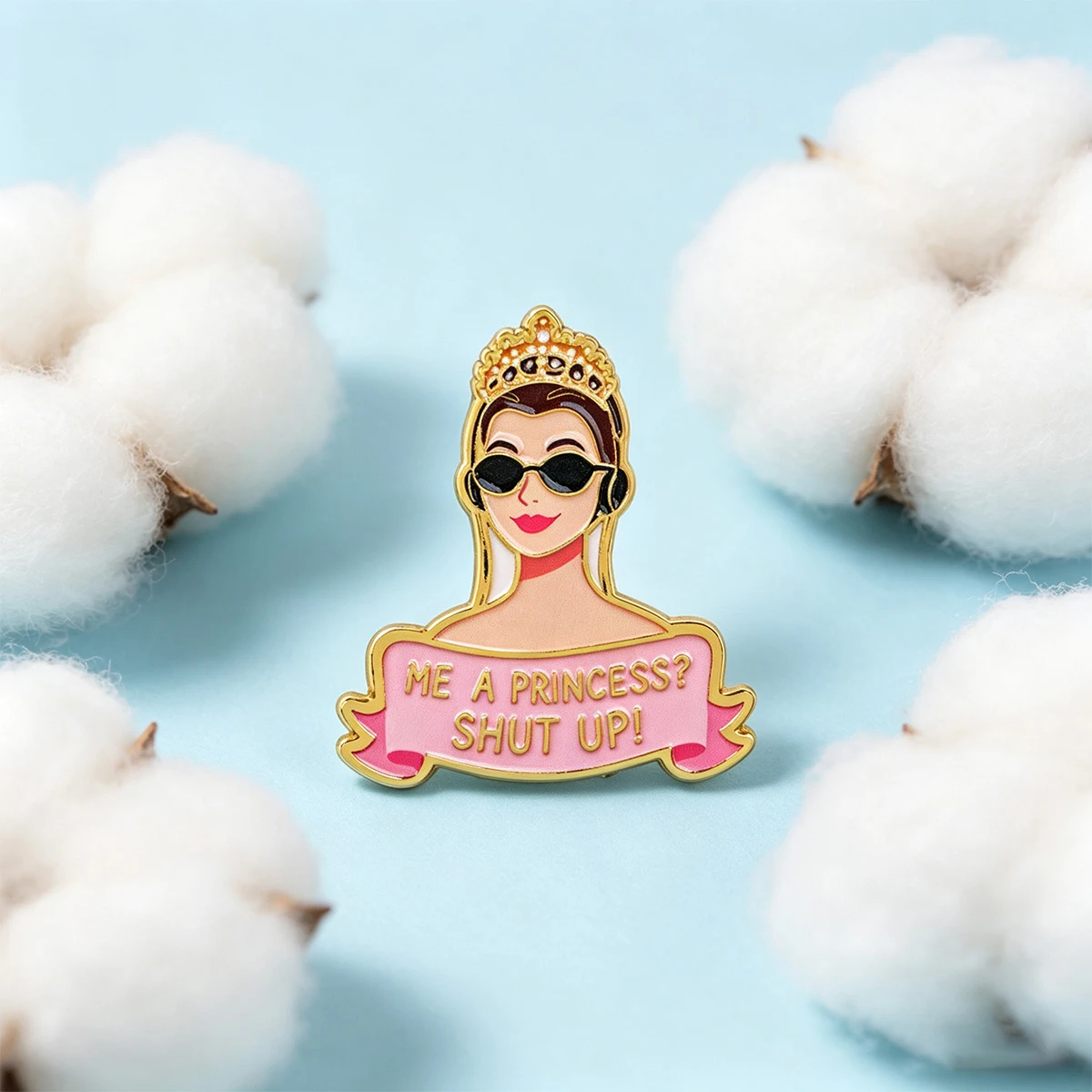 9pcs Cool Lady With Sunglasses Enamel Pin Set Cartoon Brooch For Coat Collar Lapel Pins Metal Badges Jewelry Funny Gift