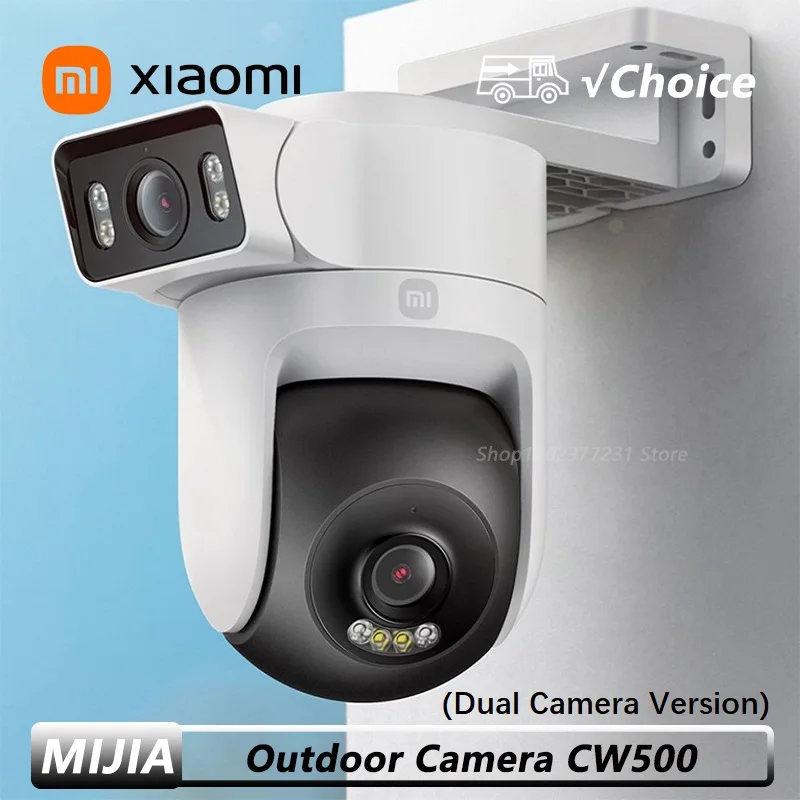 

Xiaomi Mijia Outdoor CW500 Dual Camera Version IP66 Security Protection CCTV AI Detection Full-Color Night Vision Smart Home