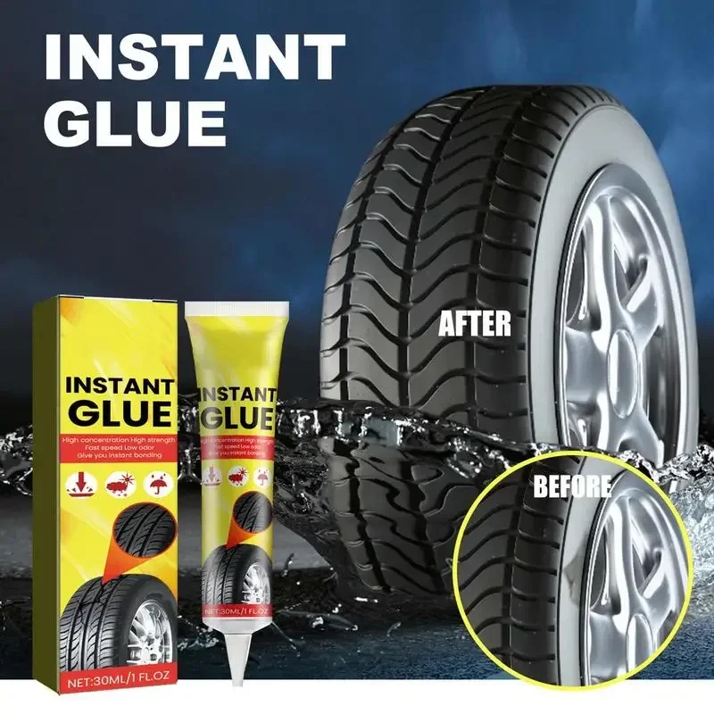 Tire Repair Black Glue Liquid Strong Rubber Wear-resistant Non-corrosive Adhesive Instant Bond Leather