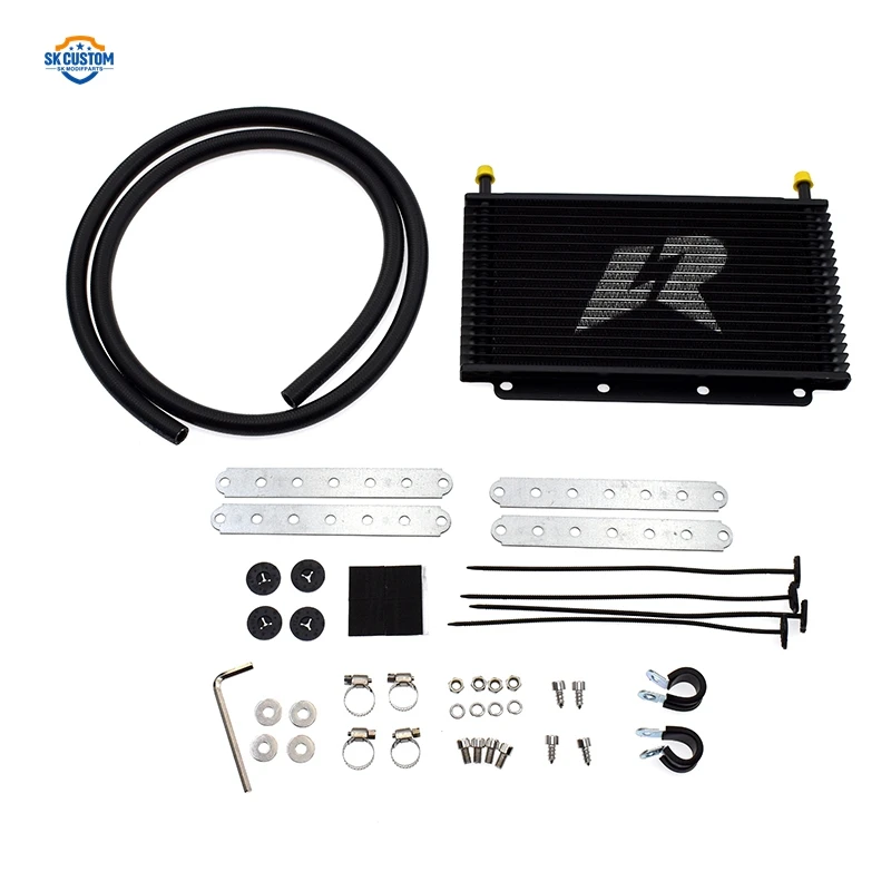 SK مخصص 14 19 25 32 صف مجموعة مبرد الزيت الأوتوماتيكية الألومنيوم صندوق التروس العالمي مجموعة مشعاع الزيت #3