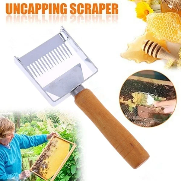 

Wooden Handle Needle Honey Knife Sparse Shovel Cutter Honey Scraper Bee Shovel Comb Uncapping Fork Beekeeping Tools