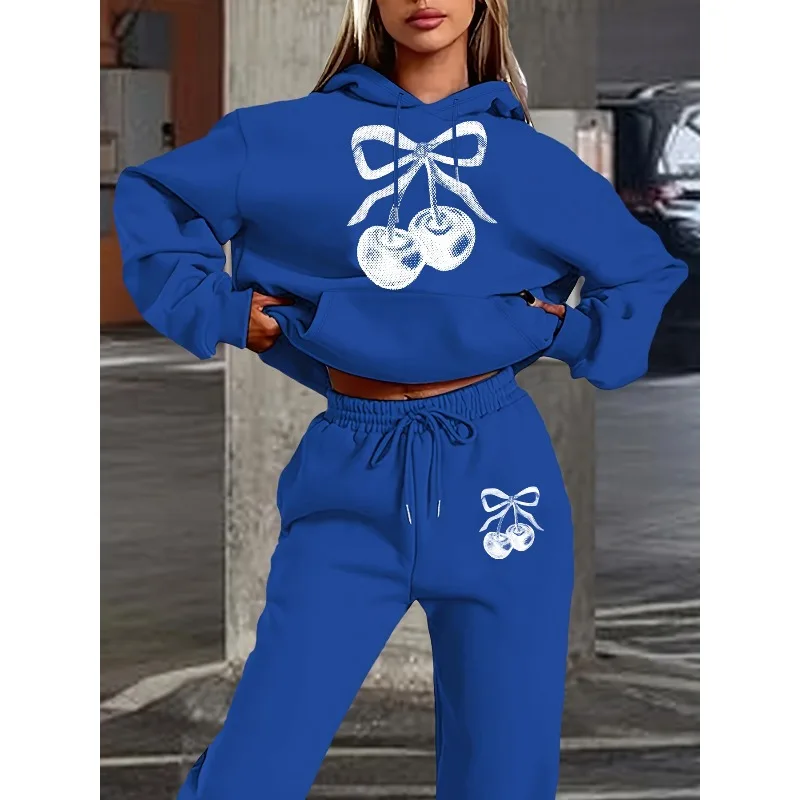 2025 جديد الرجال والنساء ثلاثية الأبعاد مطبوعة مقنعين البلوز السراويل الطويلة مجموعة مع قبعة طويلة الأكمام قميص غير رسمي مجموعة #4