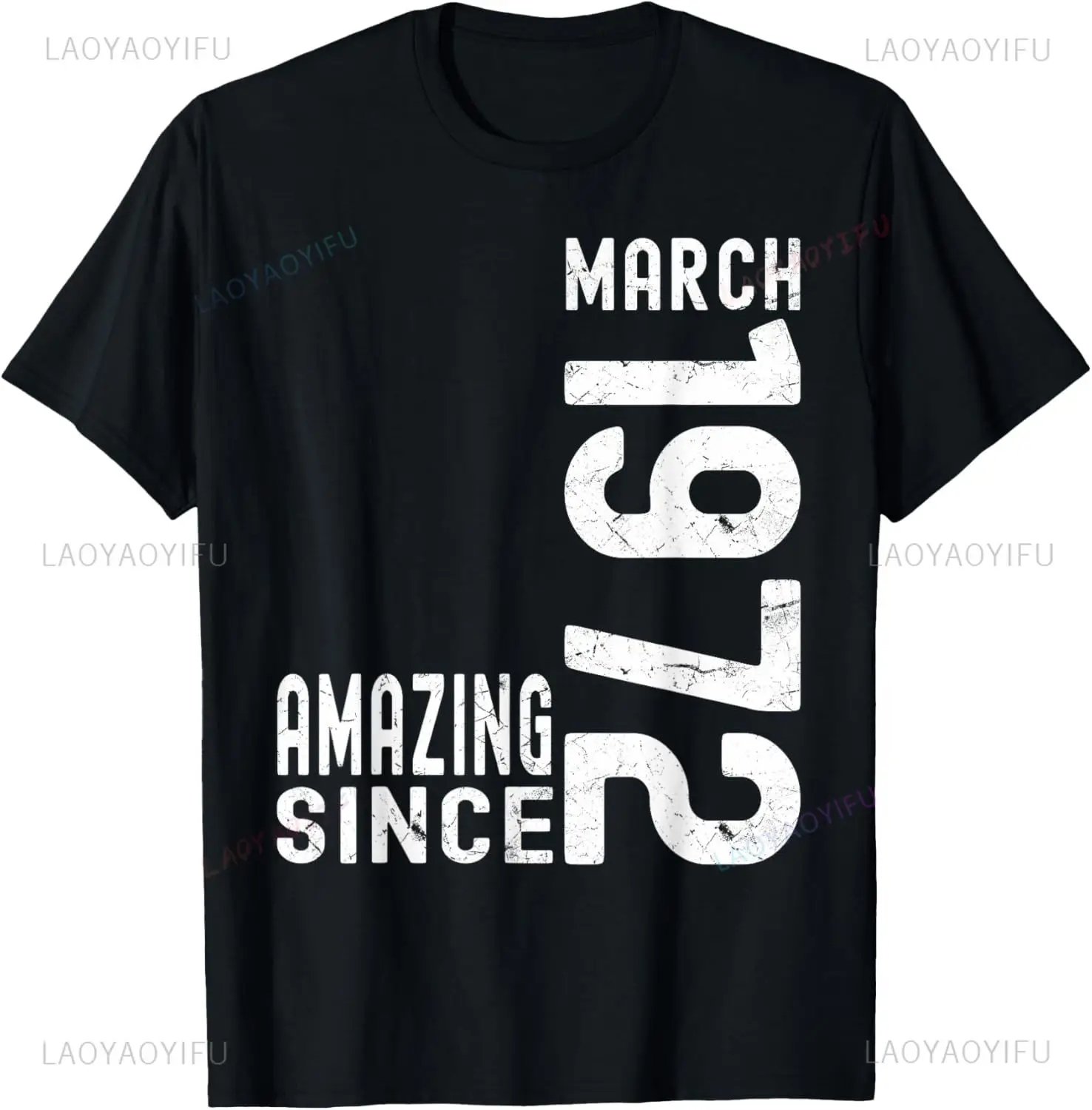 1972 طبعة محدودة 53th عيد ميلاد ولد 1972 للجنسين الرقبة تي شيرتات قصيرة الاكمام ملابس شخصية غير رسمية قمصان الشارع الشهير #6