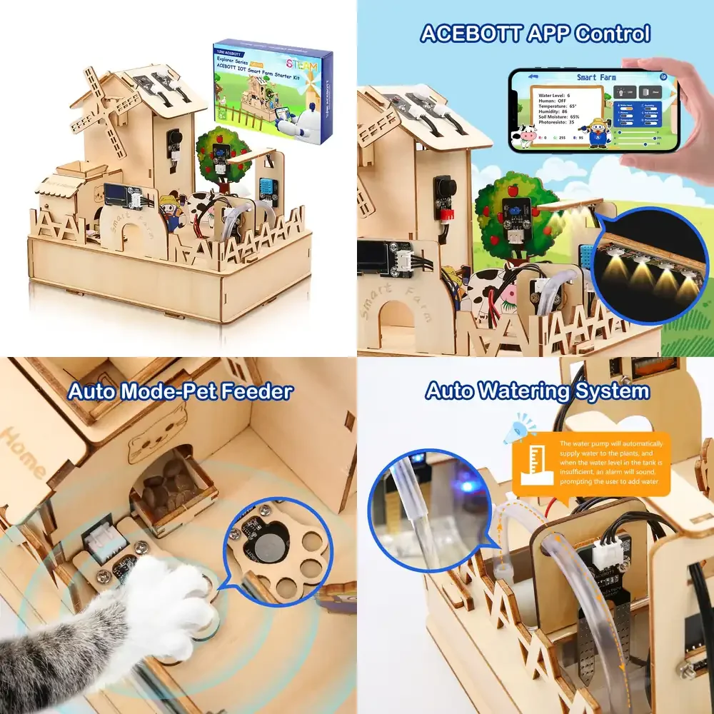 

New Eco-Friendly Wooden STEM Set for School Kids and Adults Custom Programmable DIY Educational Learning Kit Compatible with