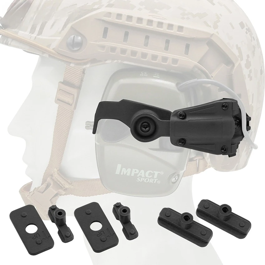 Tactical Headset Adapter For Howard Leight Impact Tactical Electronic Shooting Earmuff Compatible with M-LOK/Wendy Helmet track