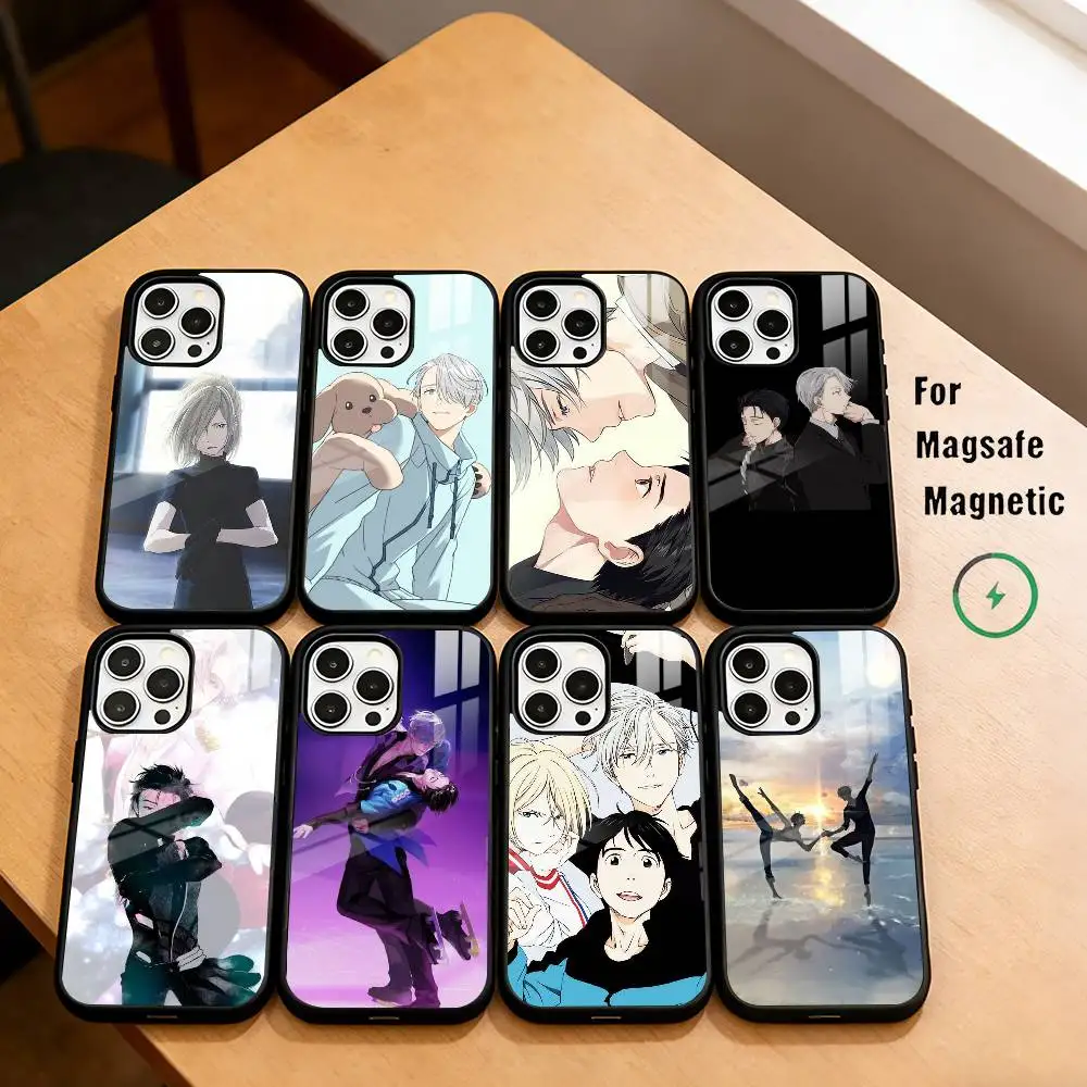 

Y-Yur on Ice A-Anime Phone Case For iPhone17,16,15,14,13,12,11 Plus,Pro Magnetic with Magsafe Wireless Charging