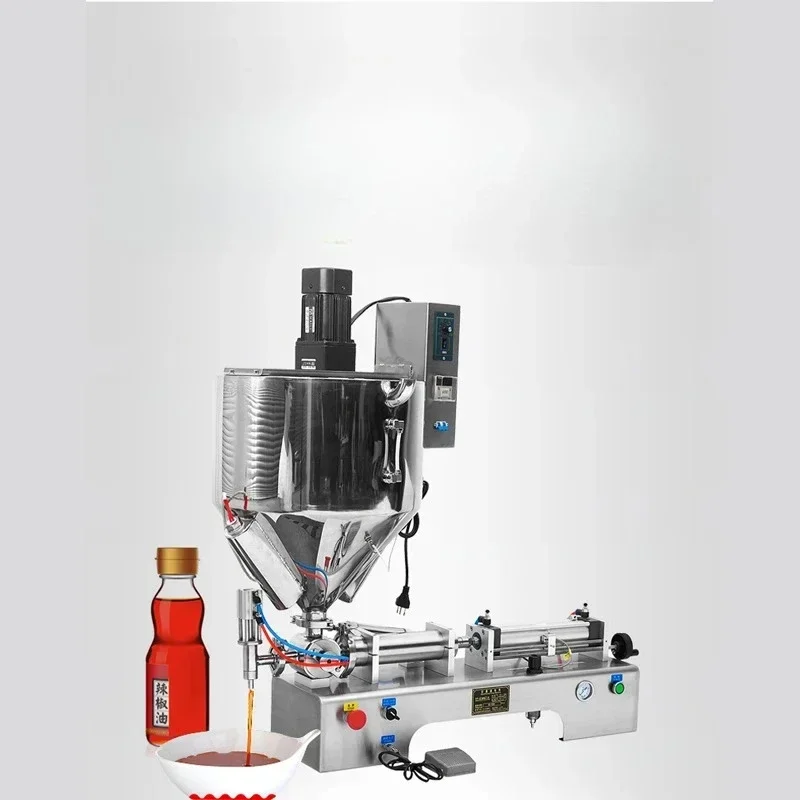 

PBOBP Filling Machine Stainless Steel Heating Stir Type Filling Machine Commercial Piston Pneumatic Single Head Filler