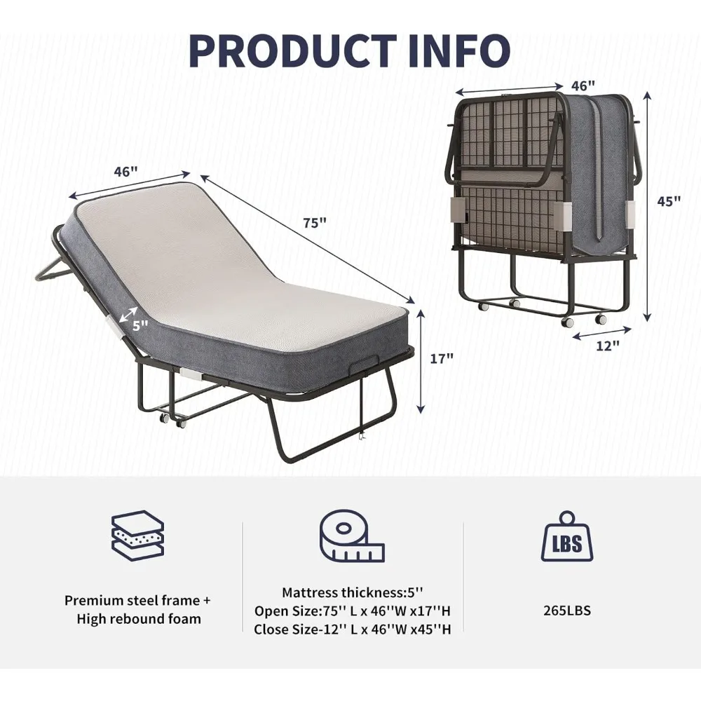 Folding Bed with 5