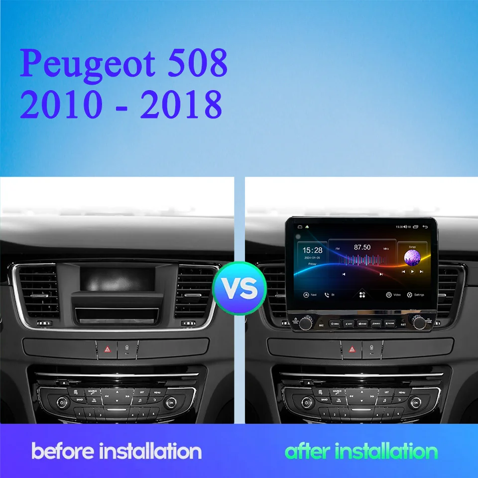 2Din Android 14 Autoradio Multimedia PC Tablet For Peugeot 508 2011 - 2018 GPS DVD Video Music Player Car intelligent systems