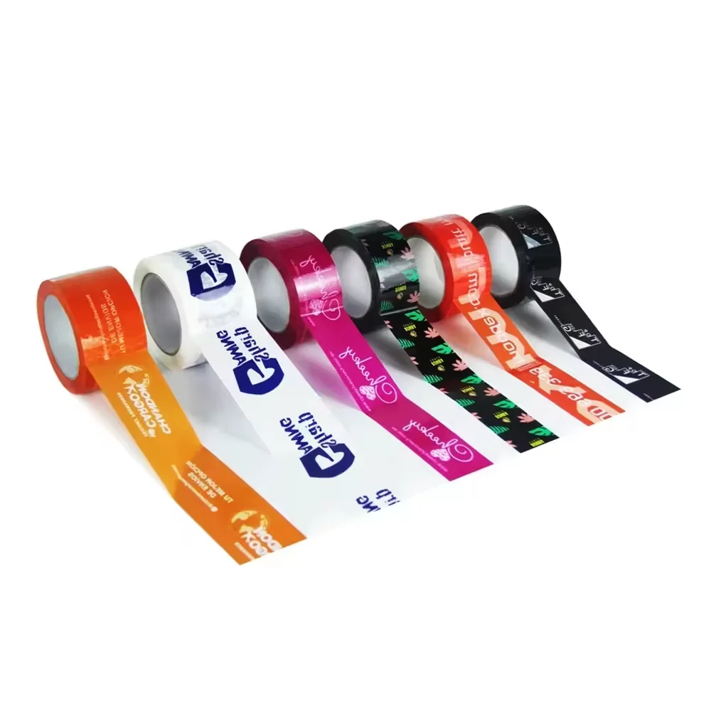 《Customization》Waterproof Adhesive Sticky Custom Printing Printed logo Transparent Adhesive Packing Box Sealing Rolls Of Bopp Ta