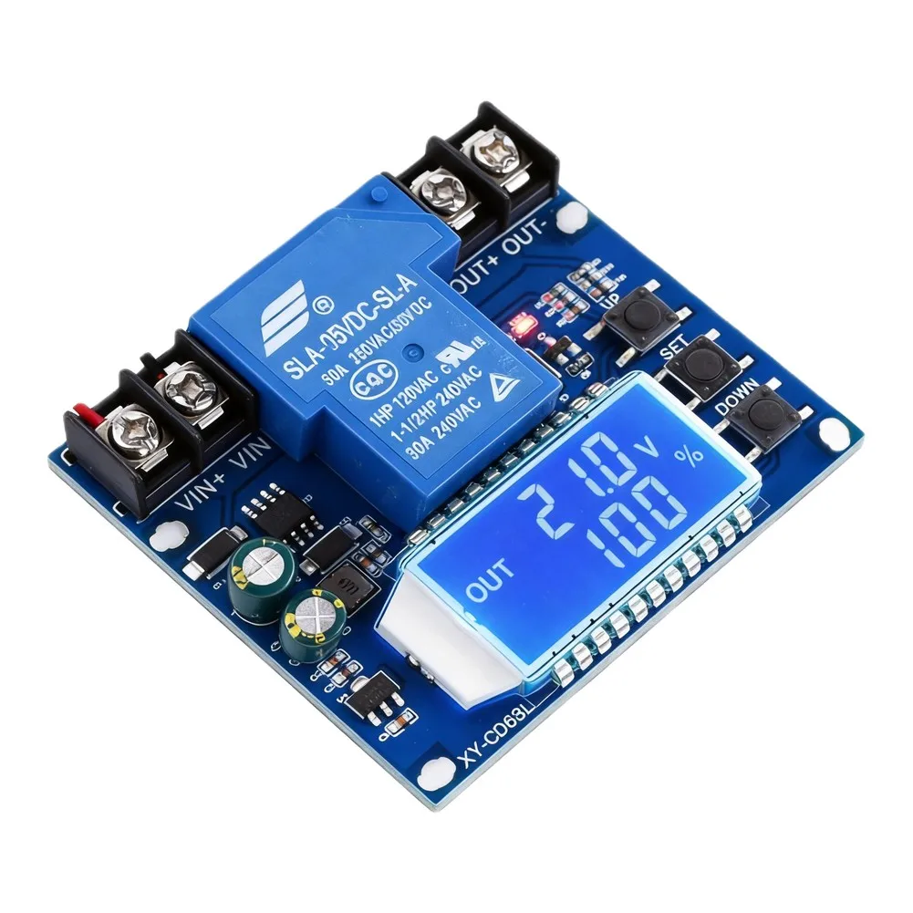 30A For Battery Protection Overcharge Discharge Control LCD Display 6V-60V Auto Off Switch For Acid Lithium Solar RV