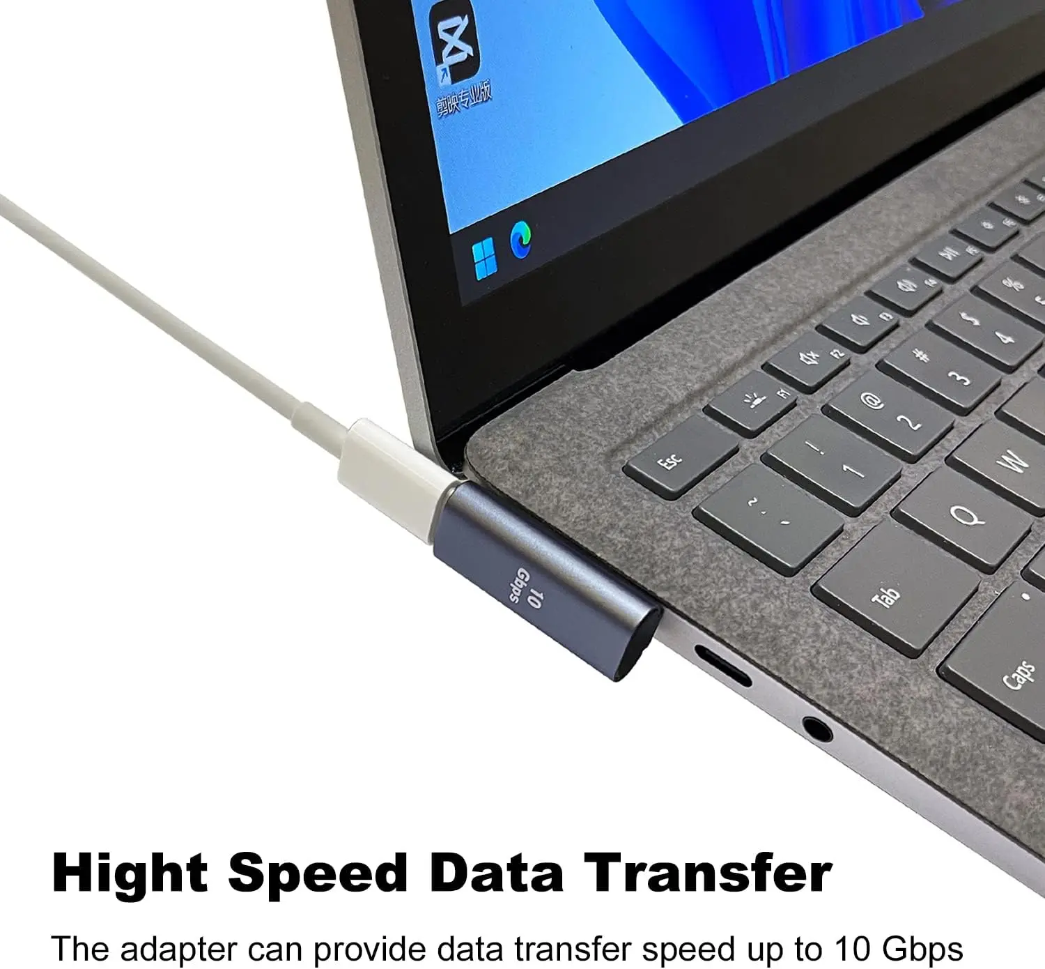 90 Degree USB C Female to USB Male Adapter 2 Pack, Left Angle Type C to USB A Charger Converter for iPhone,  iPad  and More
