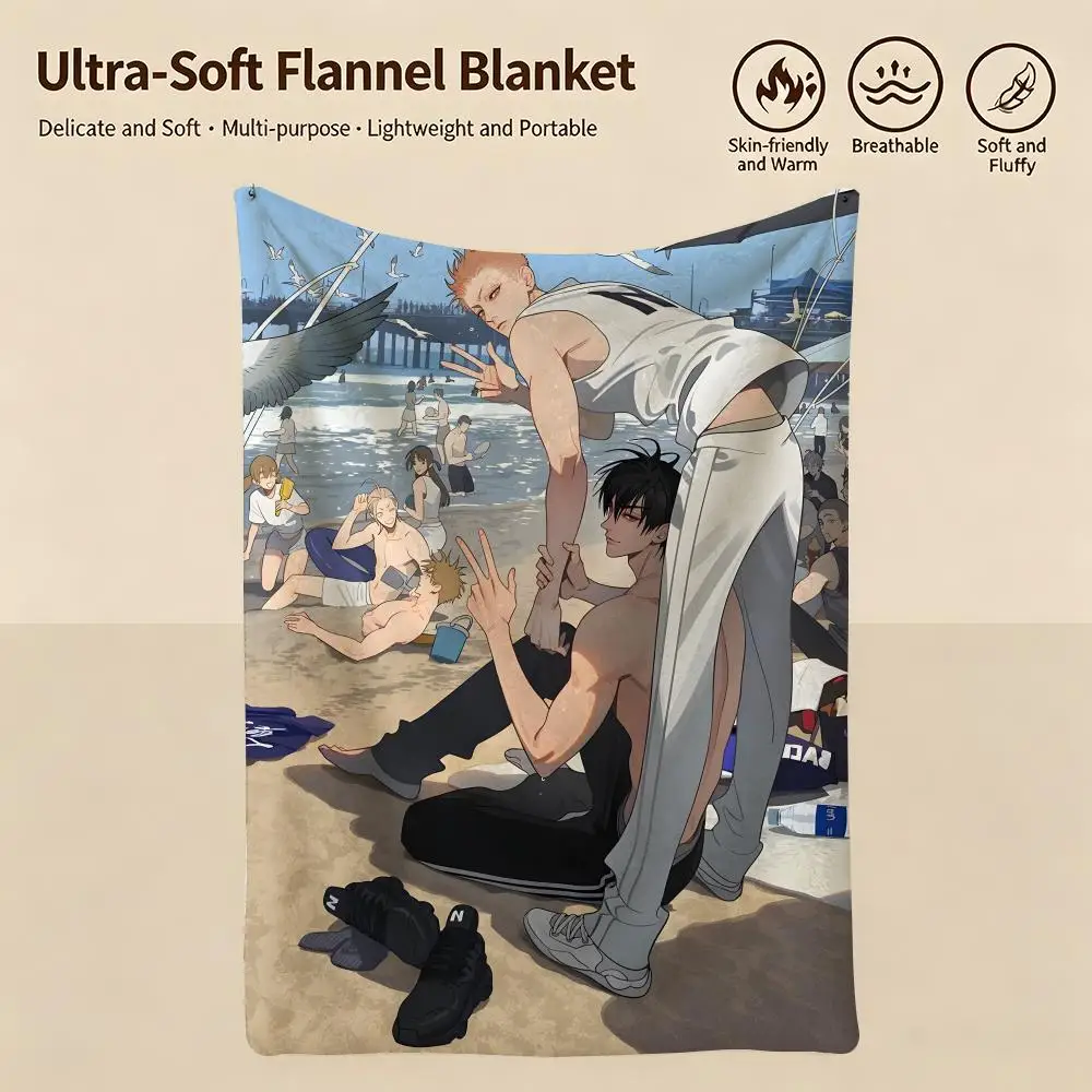 Picture 3: comic 1-19 days-s Throw Warm Soft Flannel Blanket, Multi-use for Sofa Bed Camping Travel Nap