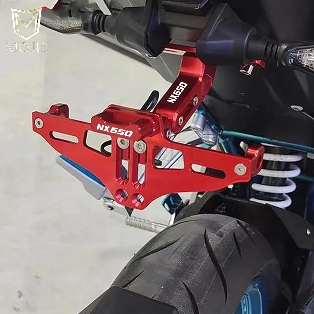 For Honda NX650 Dominator NX650J X NX 650 All Years Motorcycle License Plate Bracket Holder With LED Light Handlebar Grips Ends view 6