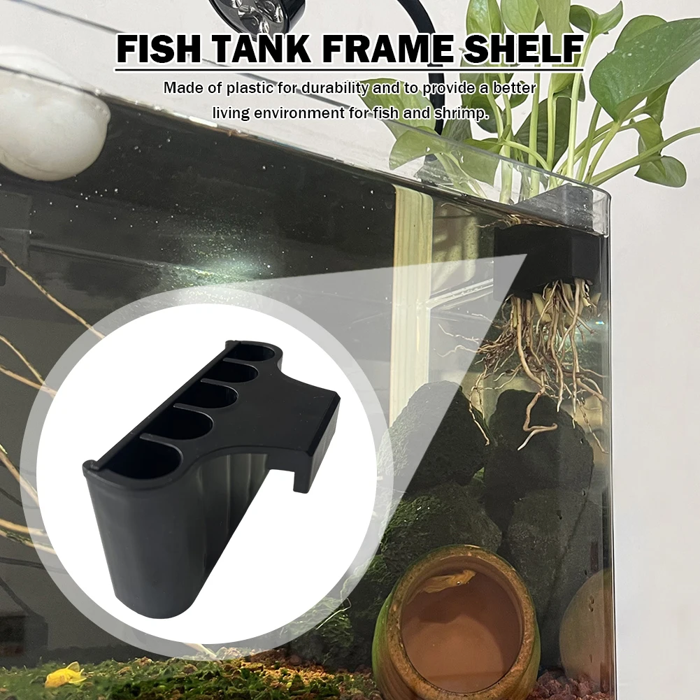 1-3Pcs Aquarium Plant Support Basket Plant Cultivation Rack with Integrated Hook Decor Rack Fish Tank Potted Live Aquarium Shelf