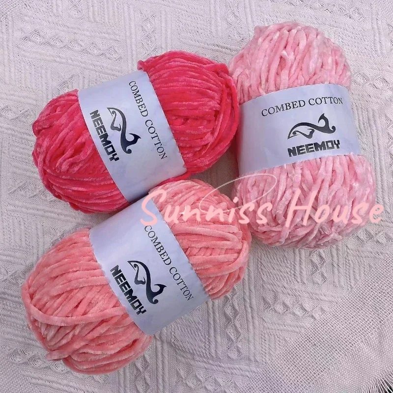 100g Chenille Velvet Yarn Knitting Wool Thick Warm Crochet Knitting Yarns Cotton Baby Wool DIY Hand-Knitted Sweater Neemoy