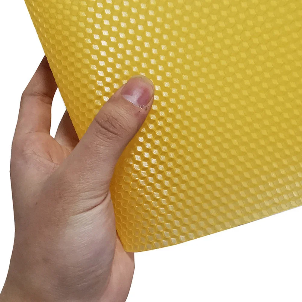 30 pcs Yellow Beeswax Sheets 19.5 x 33 cm for Beekeeping Foundation and DIY Candle Making Craft Material Supply