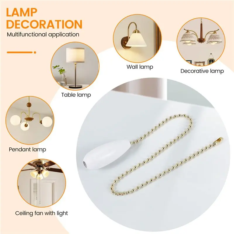 4 Pieces Ceiling Fan Chain Pulls Wooden Pull Chain Extension Pull Chain For Ceiling Light Lamp Fan Chain-B51B