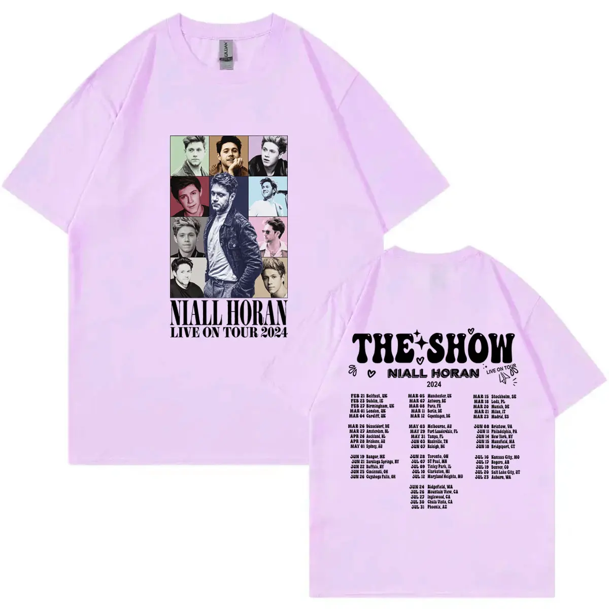 Singer Niall Horan Graphic T Shirt The Show Live on Tour 2024 Fan Gift T-shirts Fashion Hip Hop Vintage Oversized T-shirt Unisex