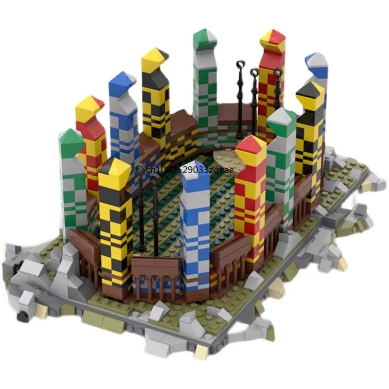 

Castle Station Skyline Строительные блоки Детские игрушки в подарок Классическая сцена Академия волшебников MOC Волшебные фигурки фильмов Наборы животных Brickheadz