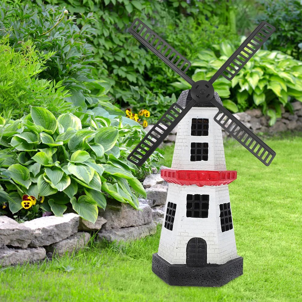 

2Pcs Solar Windmill Lighthouse Rotating Windmill Blades for Outdoor Garden Yard Weather Resistant Decorative Landscape