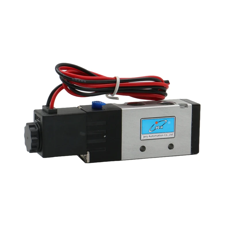 4V210-08 5 Way 2 Position Flying Leads Solenoid Valve with NPT M5 G1/4 Interface for Pneumatic Air Control Valves