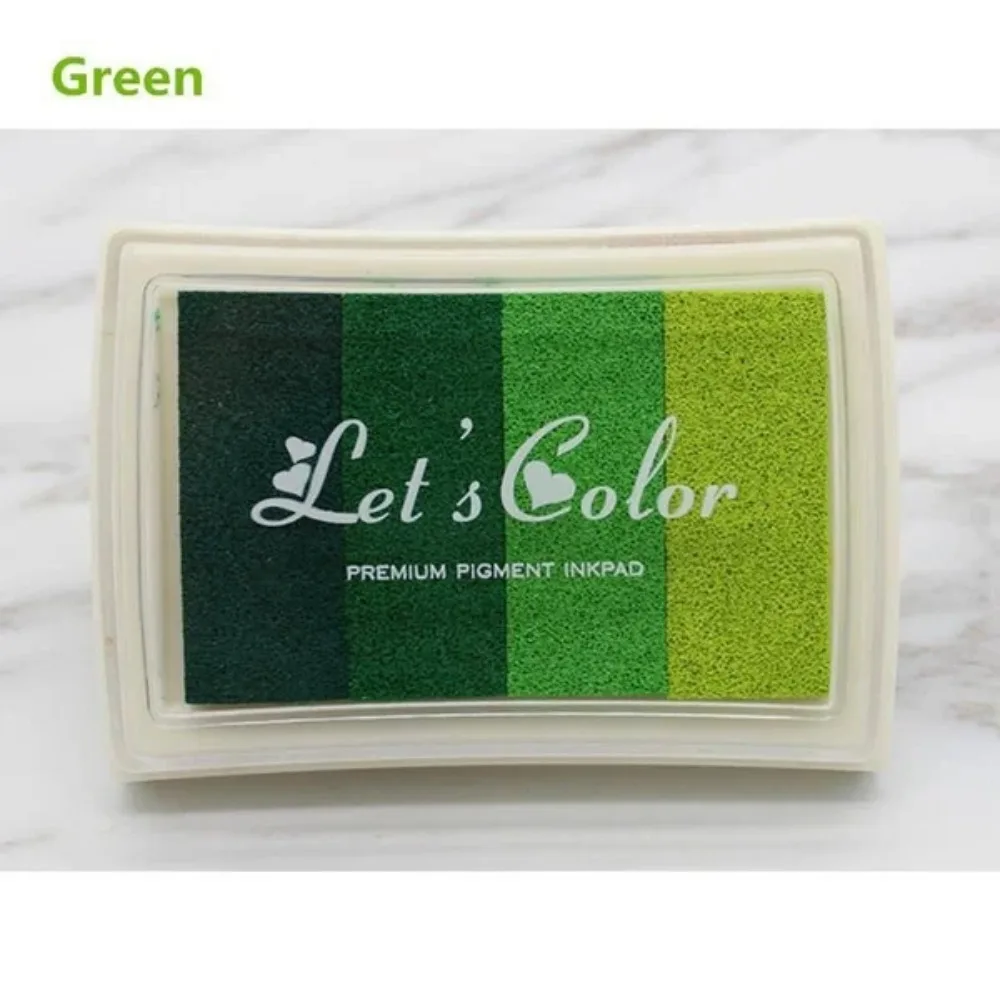 

Printing Oil + Sponge + Plastic Creative Stationery Decoration DIY Four-color Gradient Ink Pad Gradient