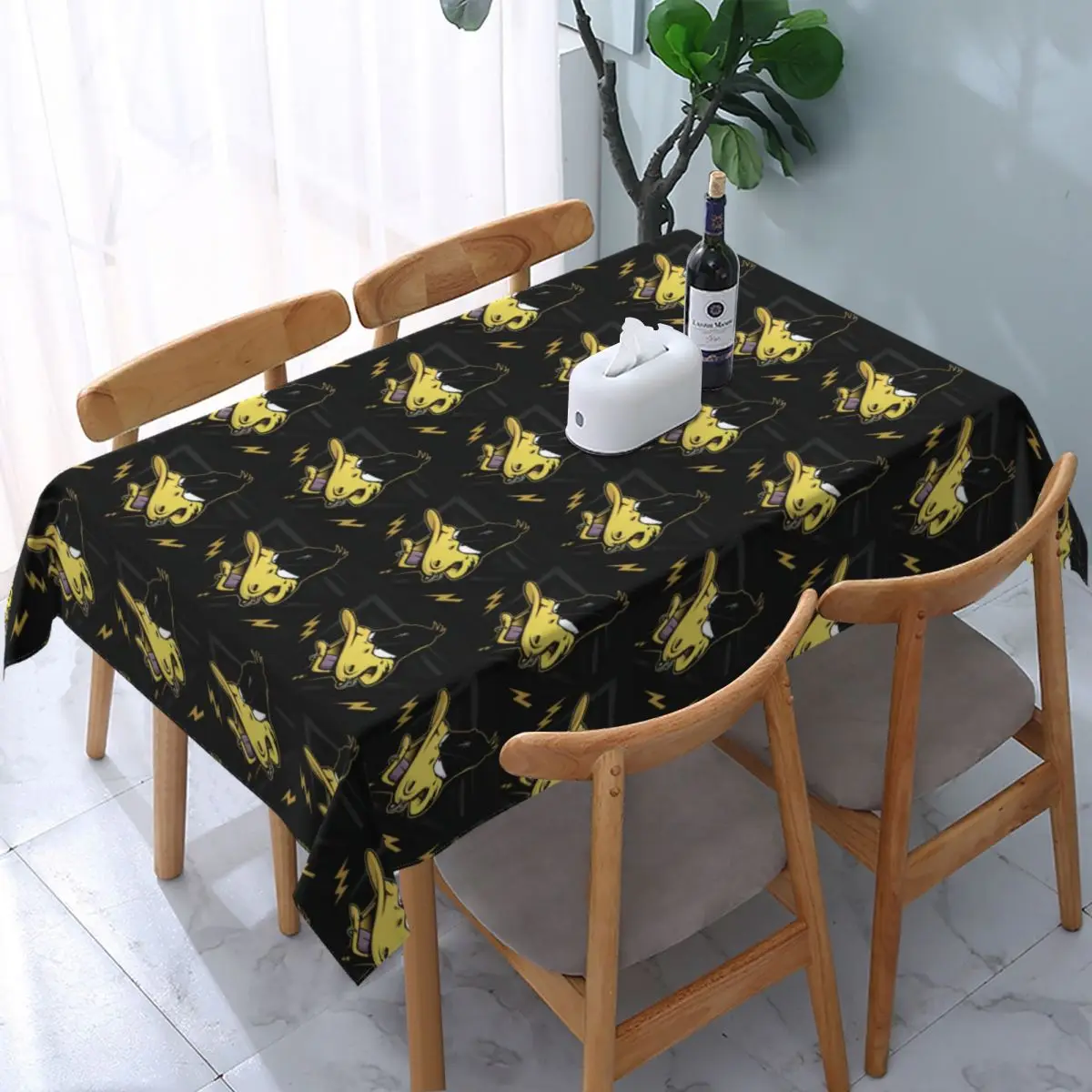 Custom Rectangular Disney Daffy Duck Table Cloth Oilproof Tablecloth Outdoor 40