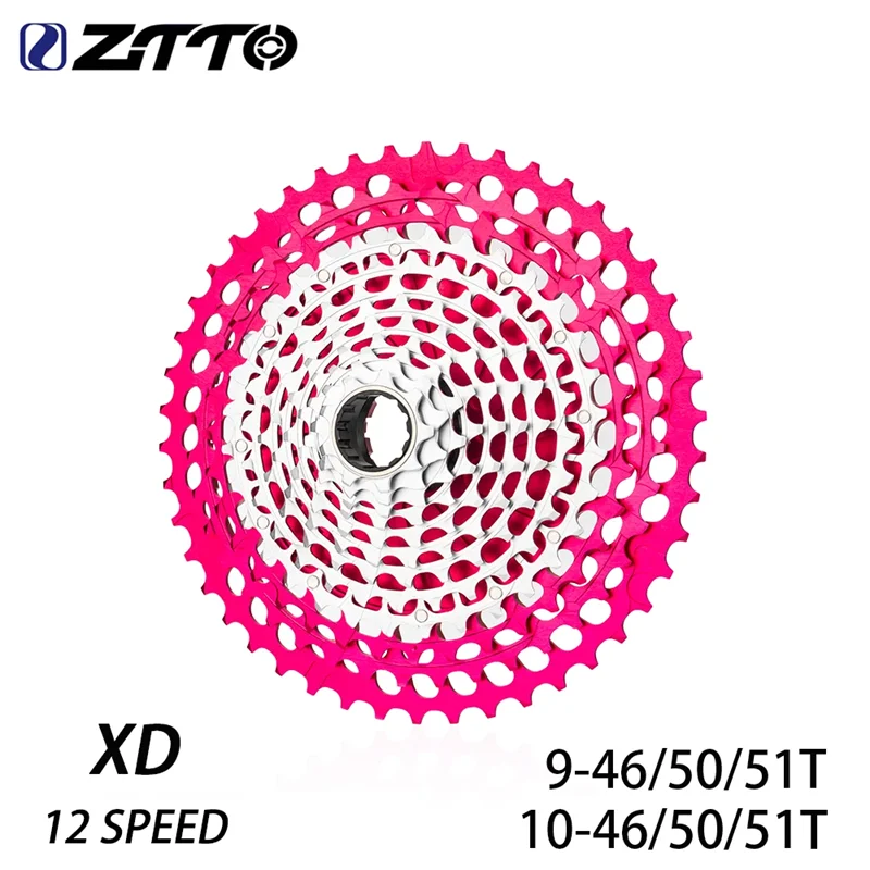 ZTTO Magenta K7 SLR3 12S MTB XD Cassette 274g-312g 12-Speed Freewheel Universal Bike Gear System CNC Sprockets