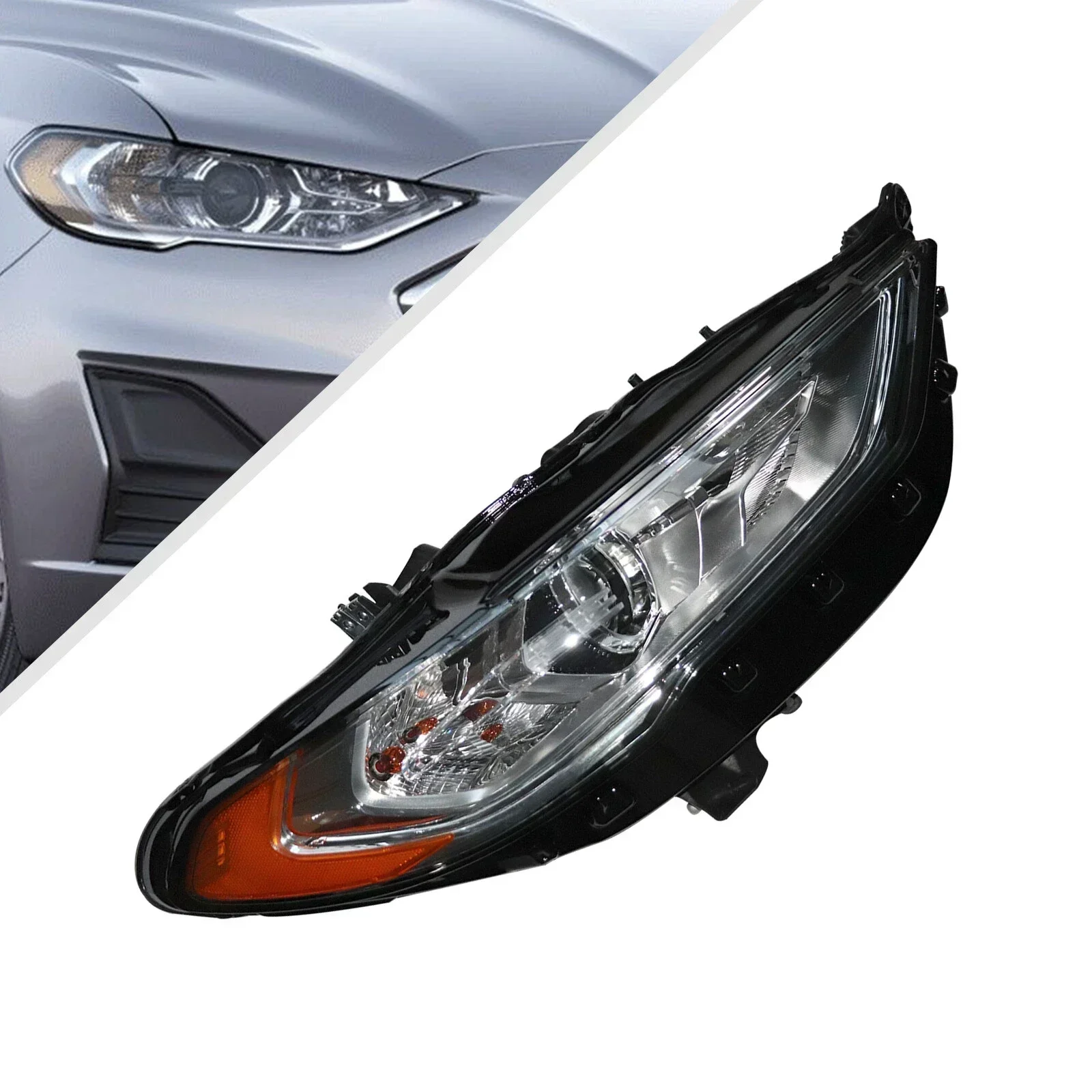 

For Ford Fusion Halogen Projector Headlight Headlamp Right RH w/o LED 2017-2020