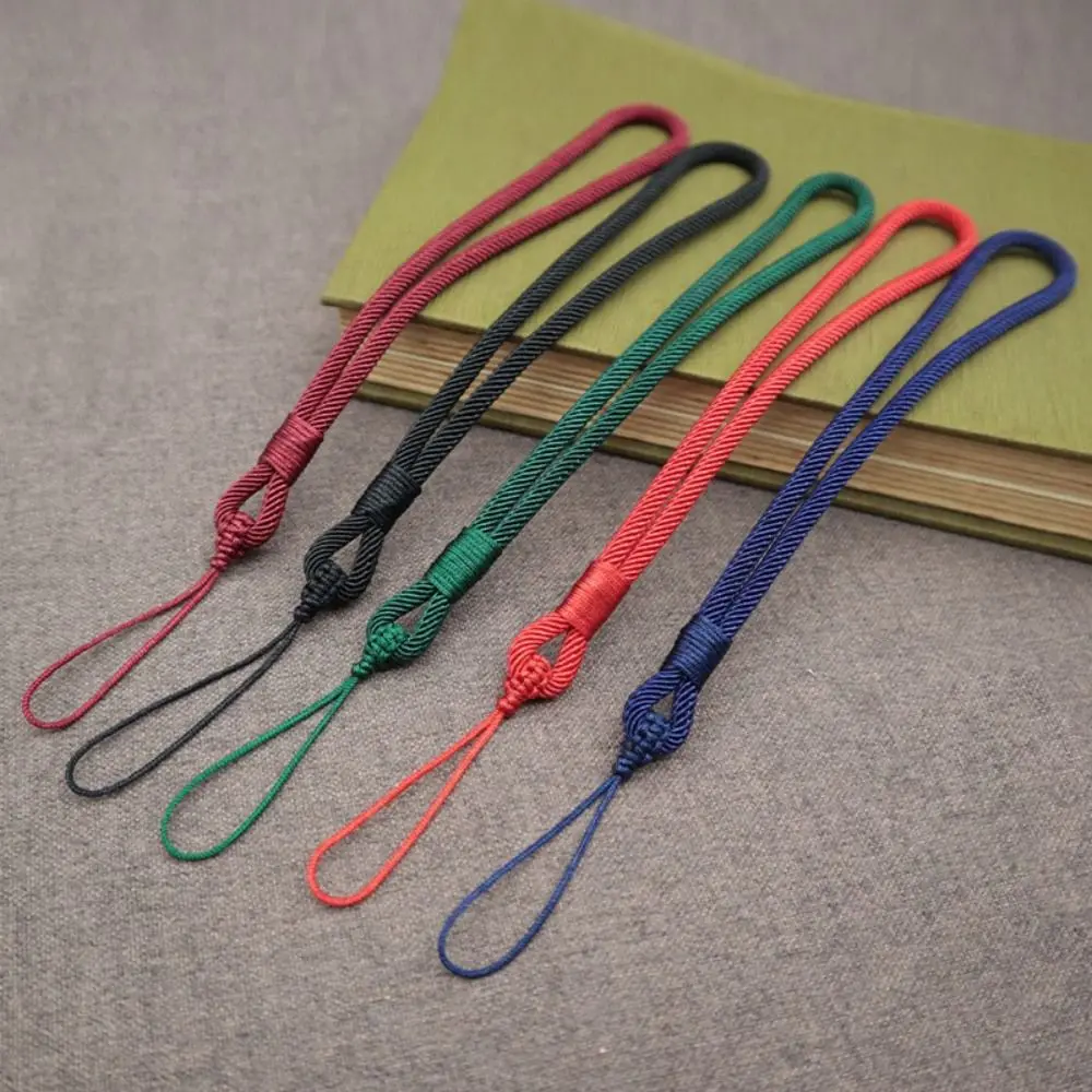 الأزياء اليدوية حبل مضفر الهاتف الحبل الفاخرة بسيطة قصيرة المعصم حبل جراب هاتف المفاتيح ملحقات الهاتف #1