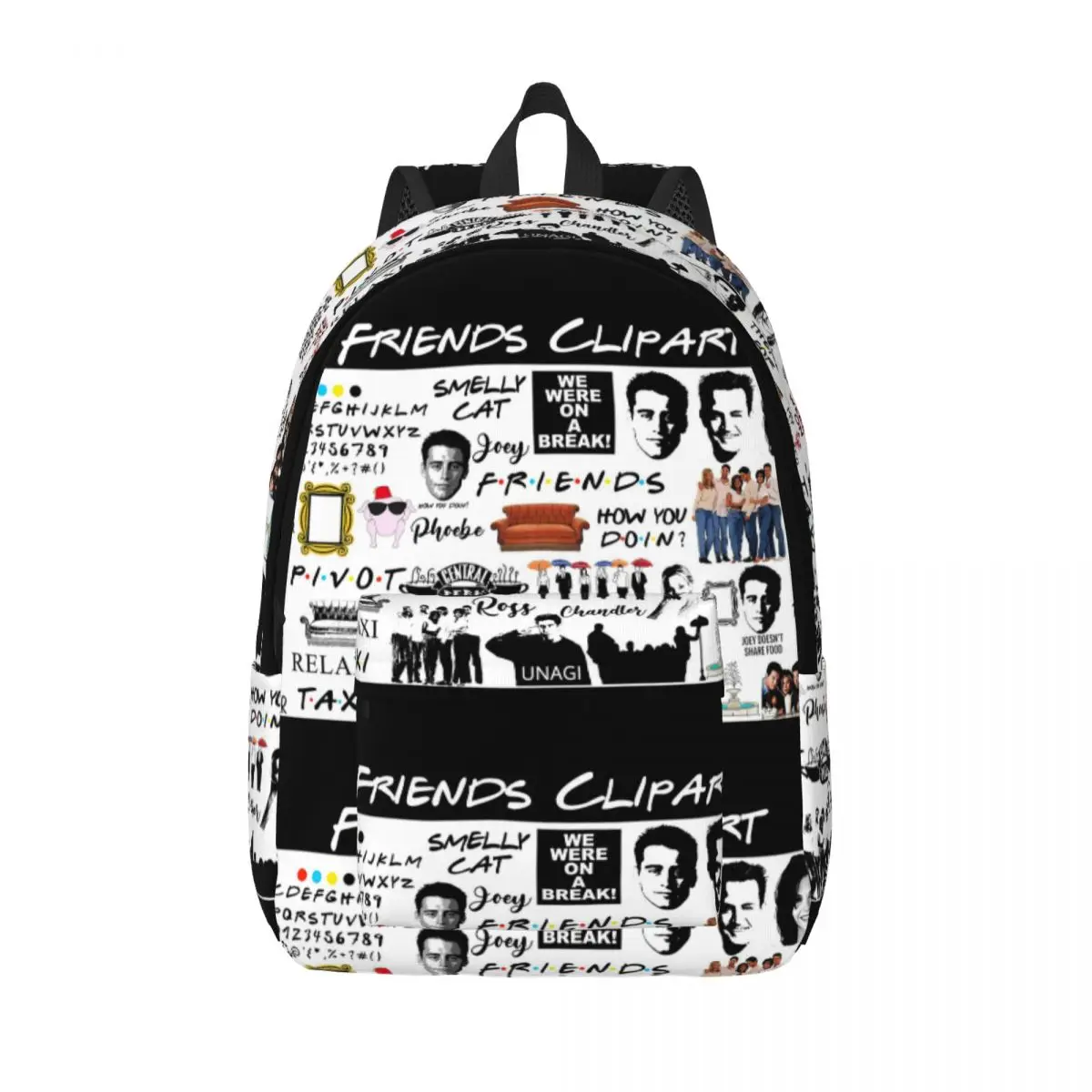 Friends TV Show Backpack Middle High College School Student Cartoon American Bookbag Men Women Daypack Travel