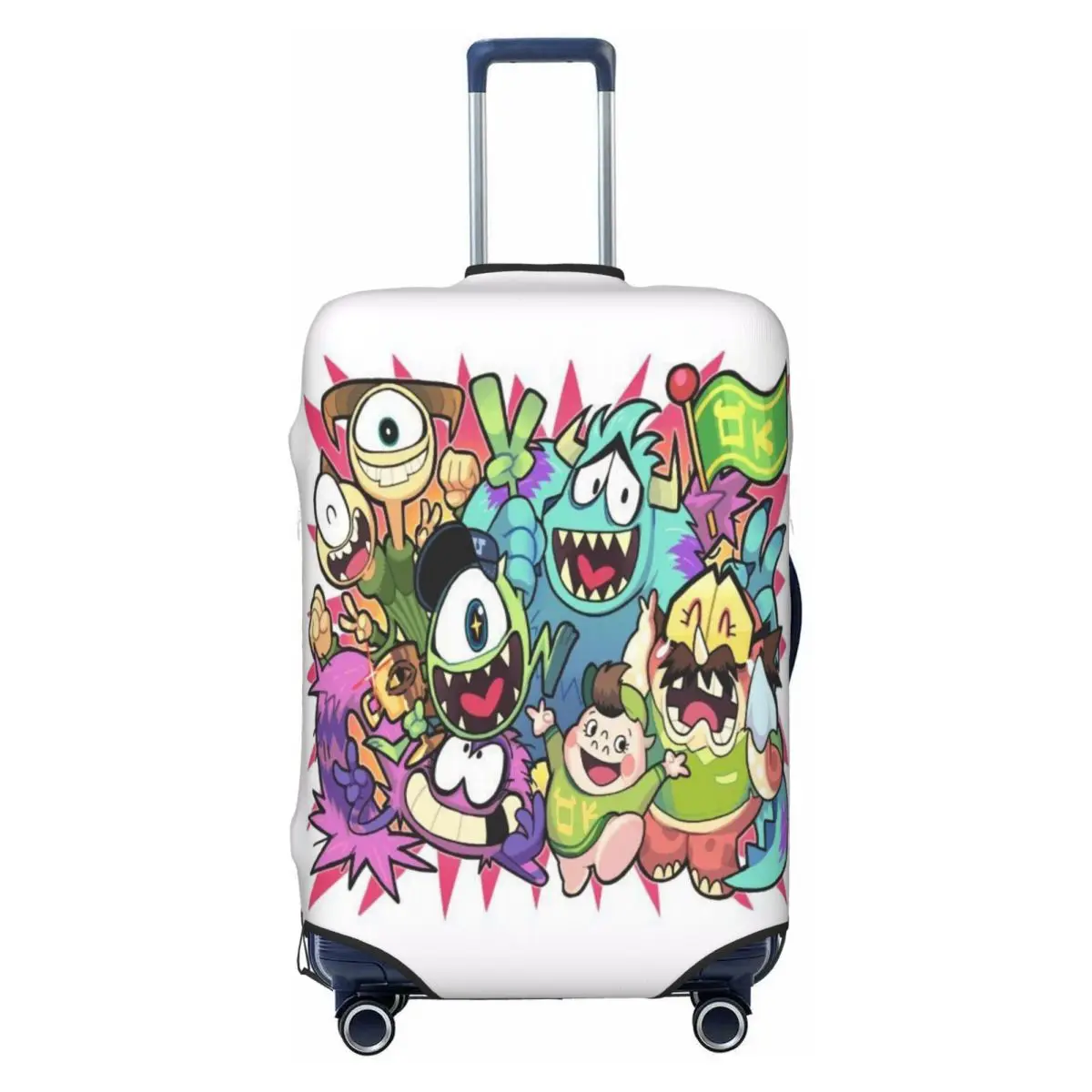 

Custom Monsters Anime Universitys Cartoon Luggage Cover Protector Cute Travel Suitcase Covers for 18-32 Inch