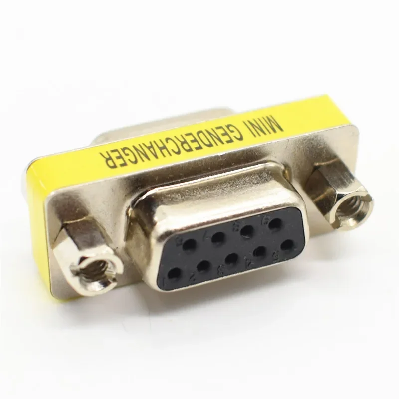 DB9 9Pin Female To Female Mini Gender Changer Adapter RS232 Serial Connector