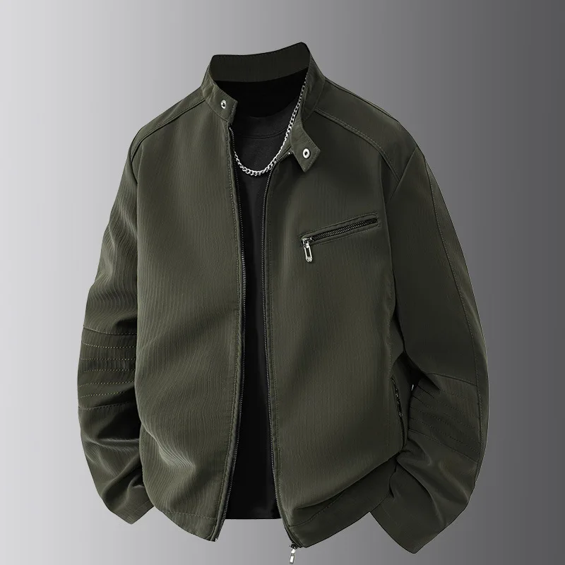 

Новинка 2025 года, мужская осенне-зимняя флисовая кожаная куртка, классическая модная повседневная теплая мужская одежда, коллекция