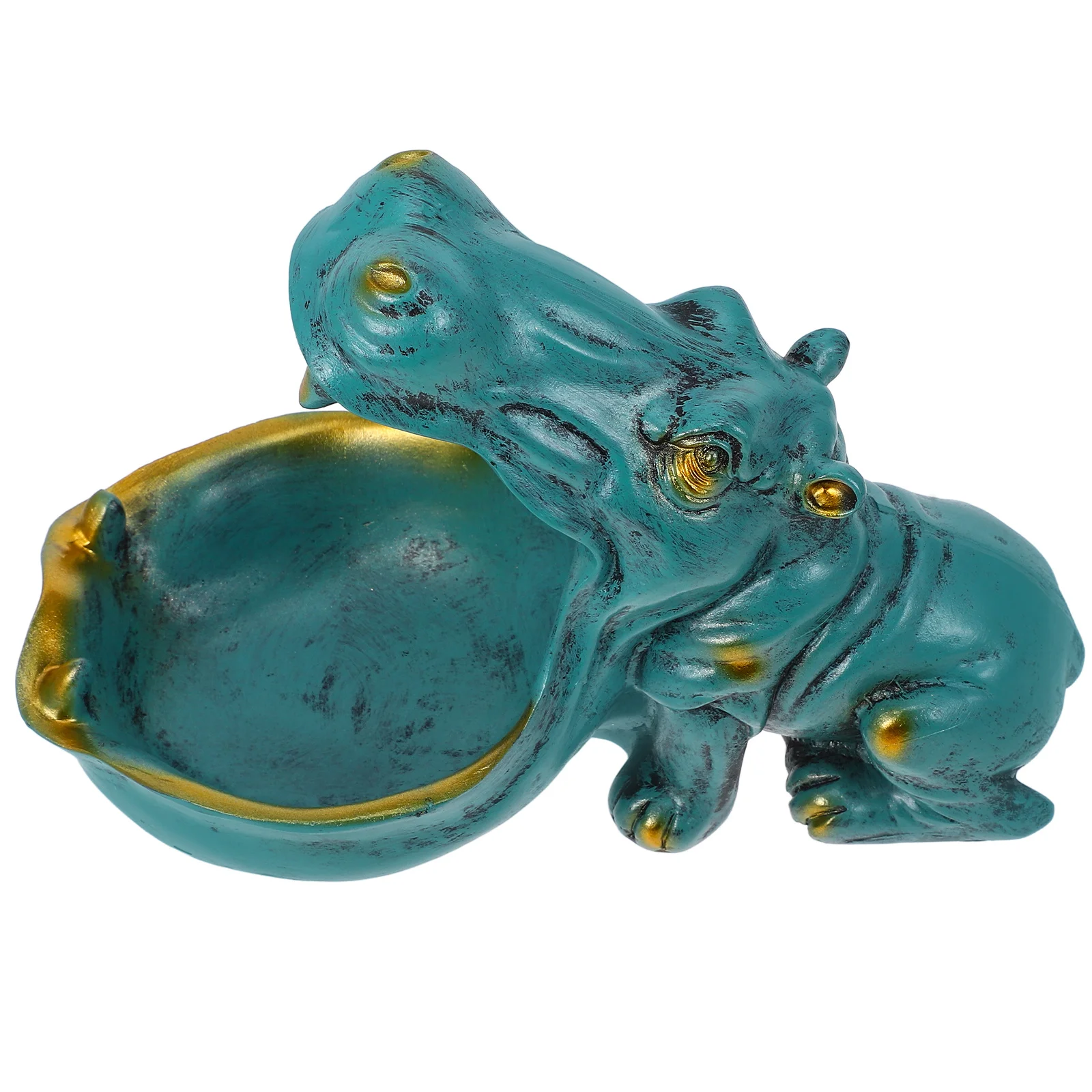 

Key Holder Wall Mount Hippo Fruit Plate Jewelry Trays Home Decor Sky-blue Resin Serving Dish Candy Bowl