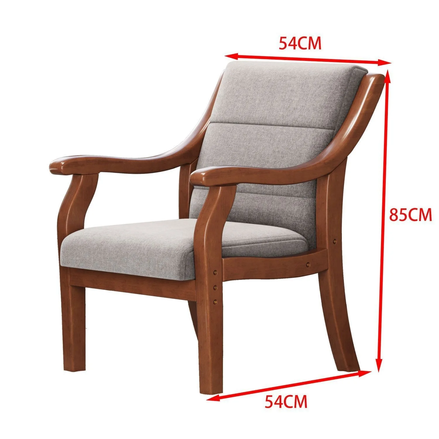 Solid wood chair Comfortable office chair Chess and card Solid wood with armrests Home elderly chair