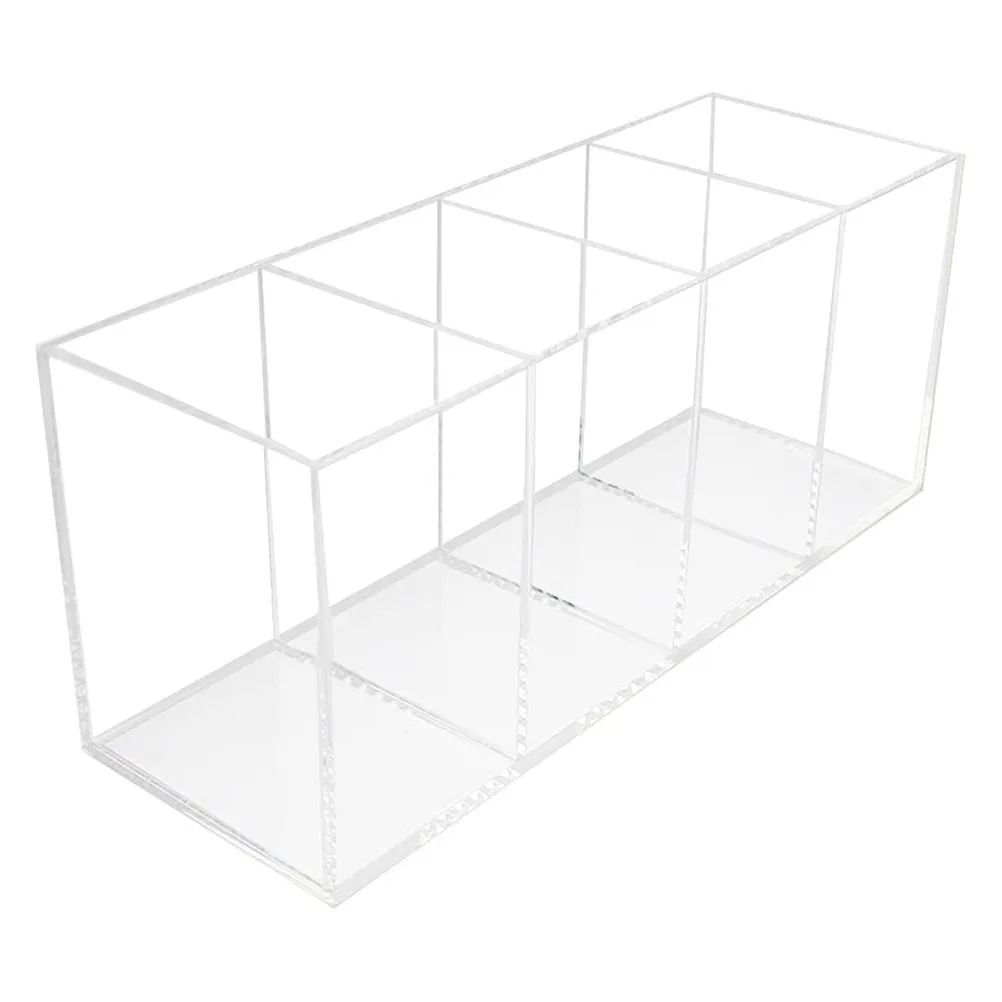 

1Pcs Acrylic Desktop Pen Holder Storage Box Office Organizer Makeup Brush Pot Pencil Holder Brush Storage Case