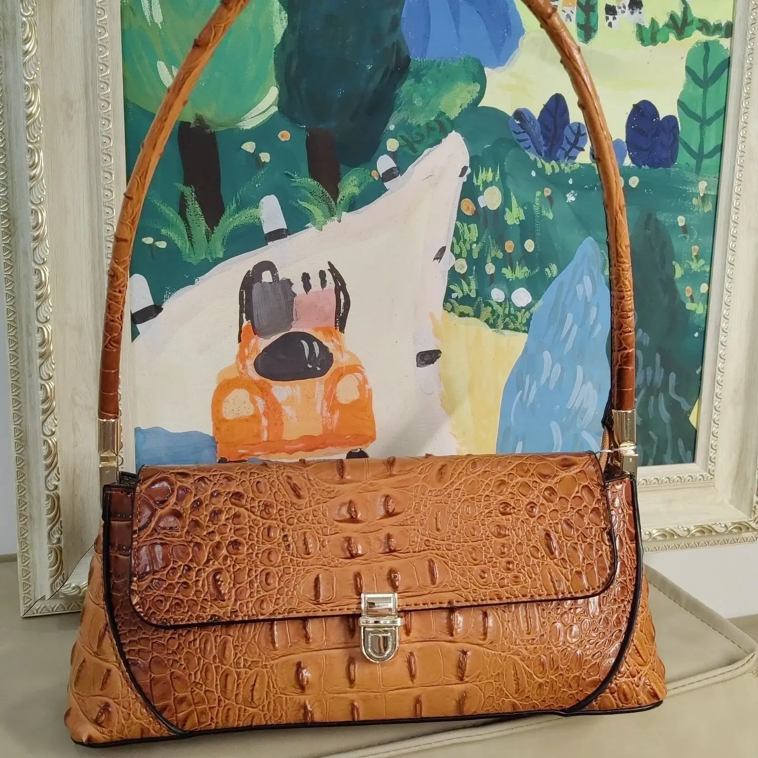 

Designer Brand New High Quality Vintage Crocodile Print Handbag Fashion for Women Сумка Женская Hot Sale Free Shipping