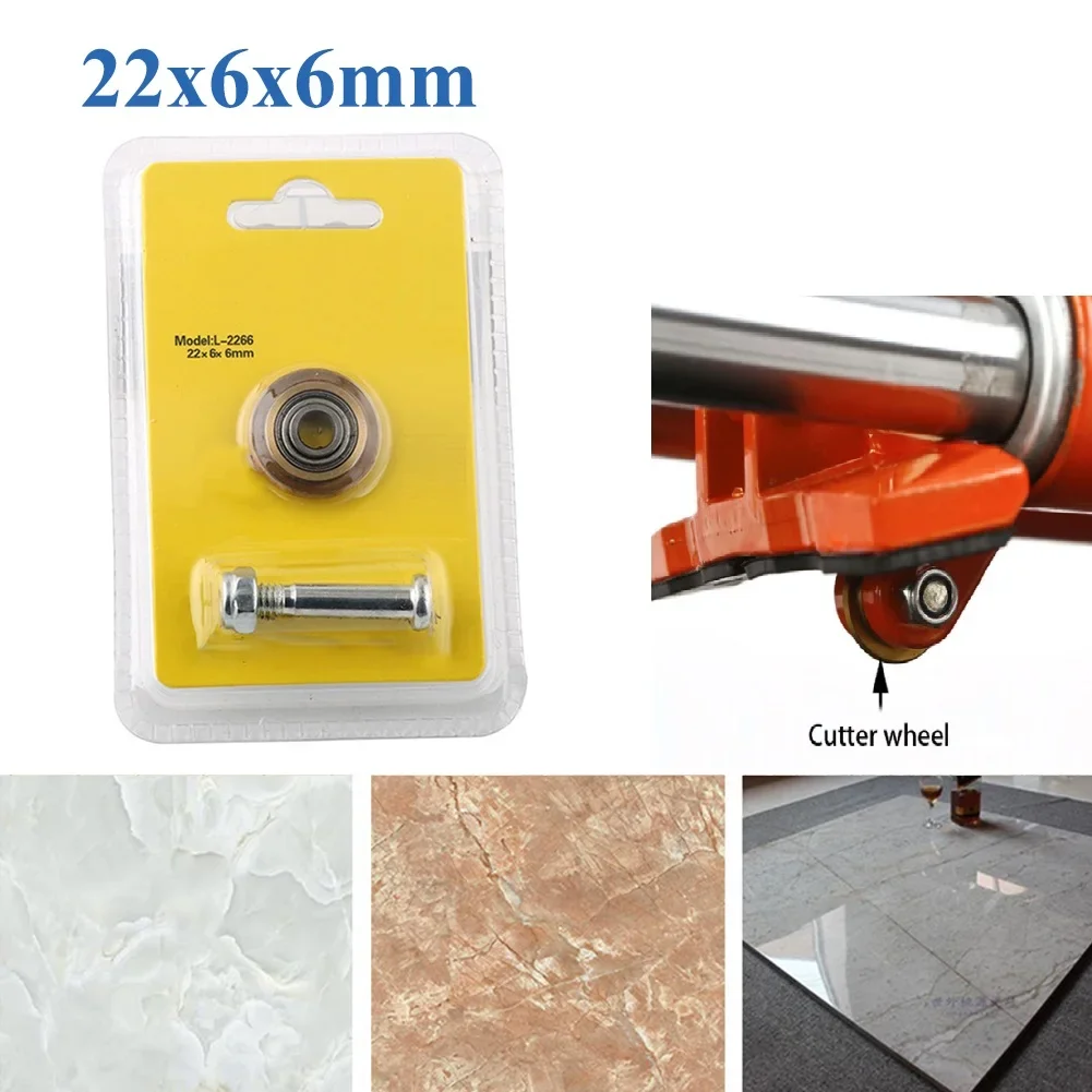 22*6*6mm Tile Ceramic Cutter Tungsten Carbide Bearing Glass Cutter Blade Wheel For Tile Brick Cutting Machine Bearing Wheel