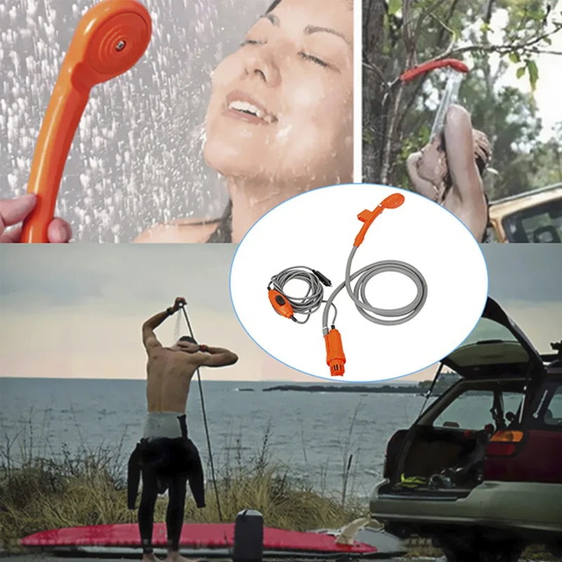 

Car Washer Car Washing DC 12V Portable Car Shower with Cigarette Lighter Cleaning Tool Outdoor Camping Travel Shower