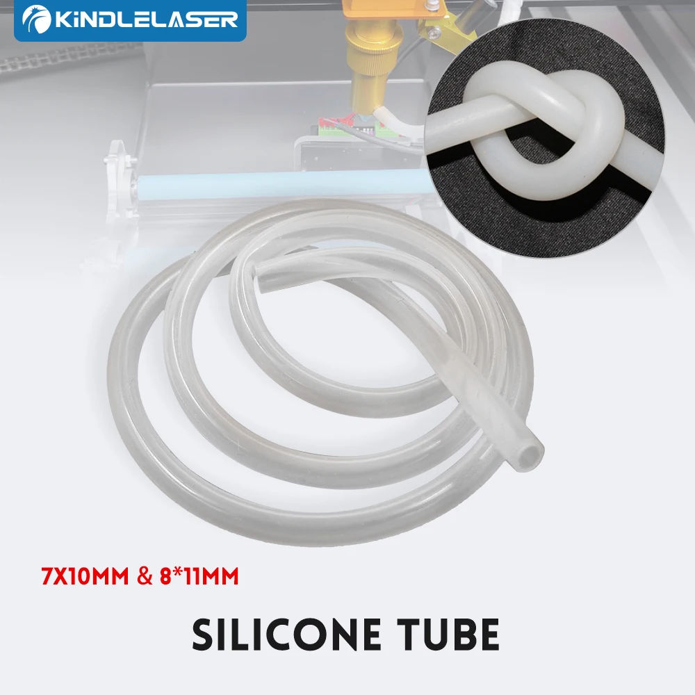 Tubo flessibile in Silicone 7x10mm 8x11mm tubo flessibile per sensore acqua e pompa acqua e refrigeratore d'acqua per macchina da taglio Laser CO2