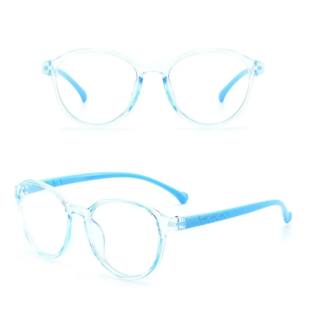 Round Anti-blue Light Kids Glasses Children Boys Girls Computer  Glasses  Comfortable  Protection Eyeglasses Ultra Light Frame