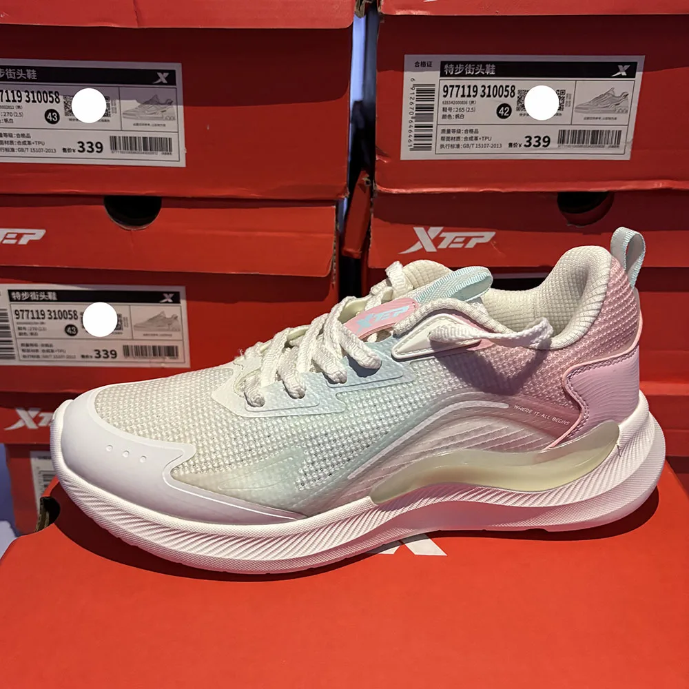 xtep-春の新作レディースランニングシューズ-レースアップ-通気性-軽量-メッシュアッパー-衝撃吸収-快適なスポーツスニーカー