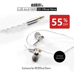 [Super Deal] DD ddHiFi Exclusivity Janus2 (AE) Single DD Earphones with Dual Sockets, 3.5mm/0.78 2Pin Silver-Plated OFC Cable